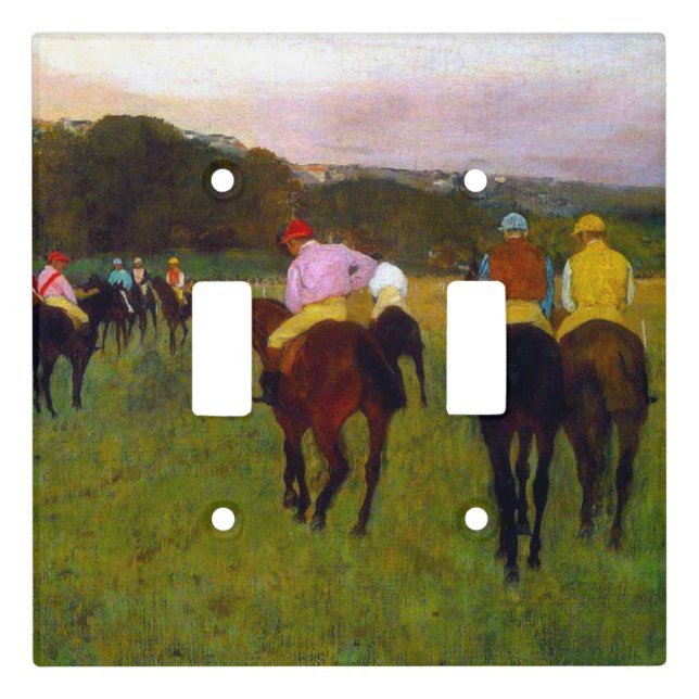 Edgar Degas Race Horses at Longchamp Light Switch Cover (Front)