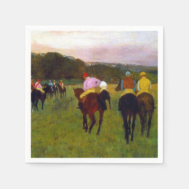 Edgar Degas Race Horses at Longchamp Napkins (Front)