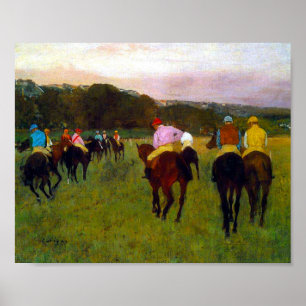 Edgar Degas Race Horses at Longchamp Poster