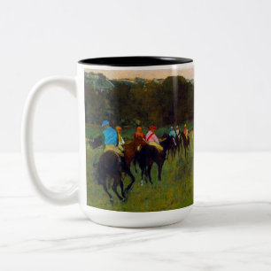 Edgar Degas Race Horses at Longchamp Two-Tone Coffee Mug