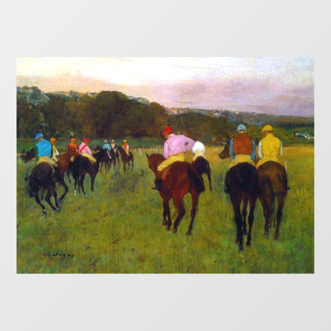 Edgar Degas Race Horses at Longchamp Window Cling (Sheet)