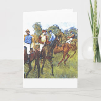 Edgar Degas - Race Horses Jockey Trees Rennpferde Card