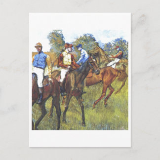 Edgar Degas - Race Horses Jockey Trees Rennpferde Postcard