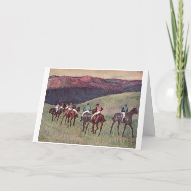 Edgar Degas - Race Horses Training 1894 racehorses Card (Front)