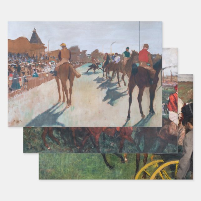Edgar Degas - Racing Selection Wrapping Paper Sheets (Set)