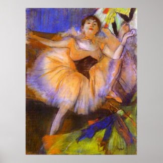 Edgar Degas - Seated Dancer 1879-1880 Bust Woman Poster
