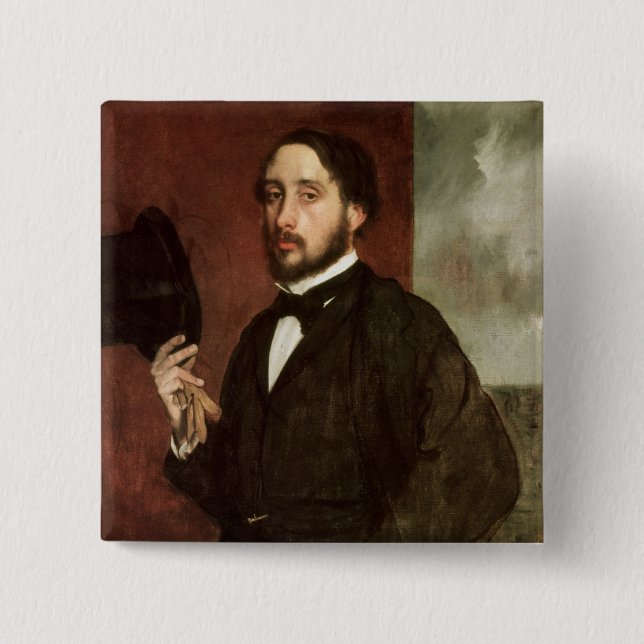 Edgar Degas | Self portrait, c.1862 Pinback Button (Front)
