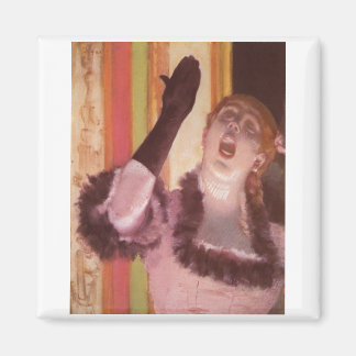 Edgar Degas - Singer with Glove 1878 Woman Flower Magnet