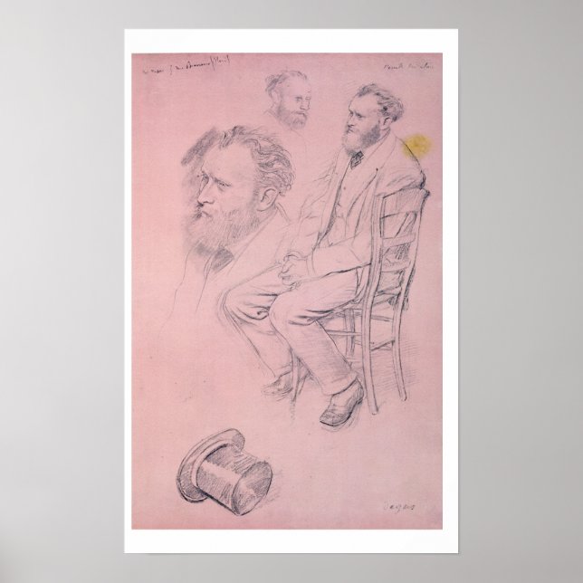 Edgar Degas | Study for Portrait of Edouard Manet Poster (Front)