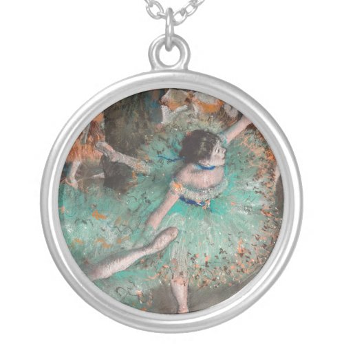 Edgar Degas _ Swaying Dancer  Dancer in Green Silver Plated Necklace
