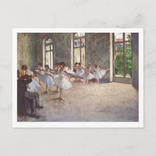 Edgar Degas The Ballet Rehearsal New Address Announcement Postcard