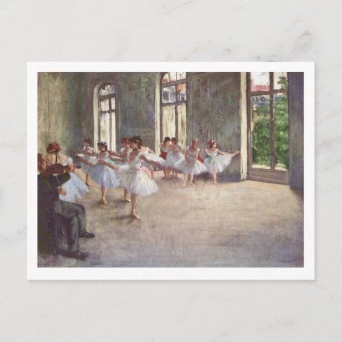 Edgar Degas  The Ballet Rehearsal  New Address Announcement Postcard