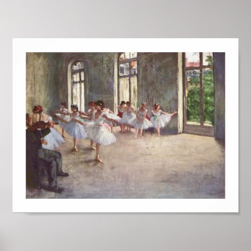 Edgar Degas  The Ballet Rehearsal Poster