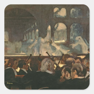 Edgar Degas The ballet scene, Meyerbeer's opera Square Sticker