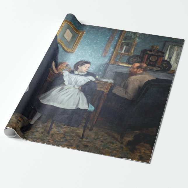 Edgar Degas - The Bellelli Family Wrapping Paper (Unrolled)
