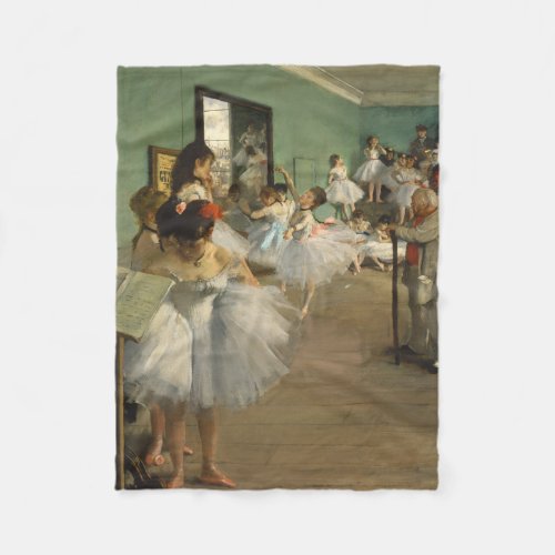 Edgar Degas_The dance class 1874 Fleece Blanket