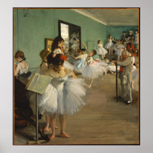 EDGAR DEGAS - The dance class 1874 Poster
