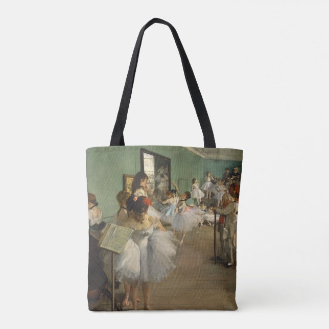 Edgar Degas-The dance class 1874 Tote Bag (Back)
