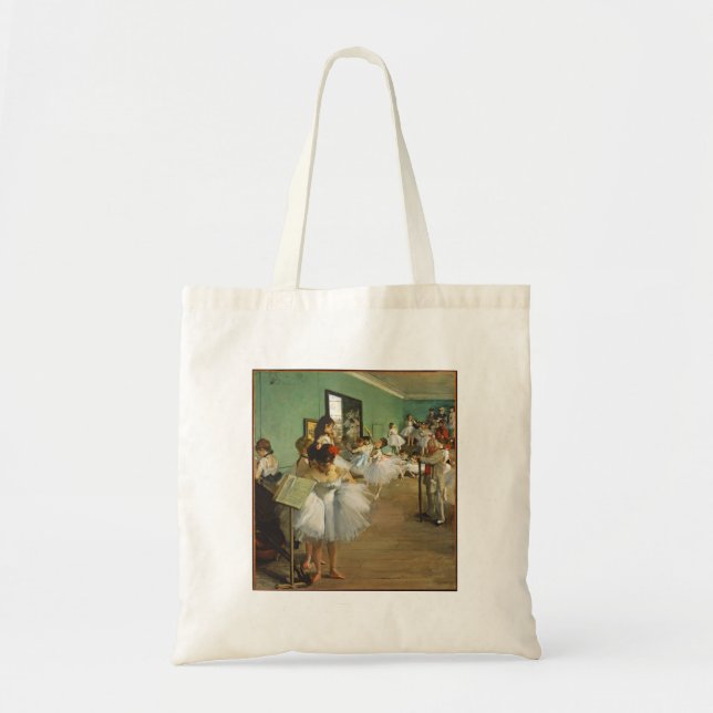 Edgar Degas The Dance Class Ballerina Painting Tote Bag (Front)
