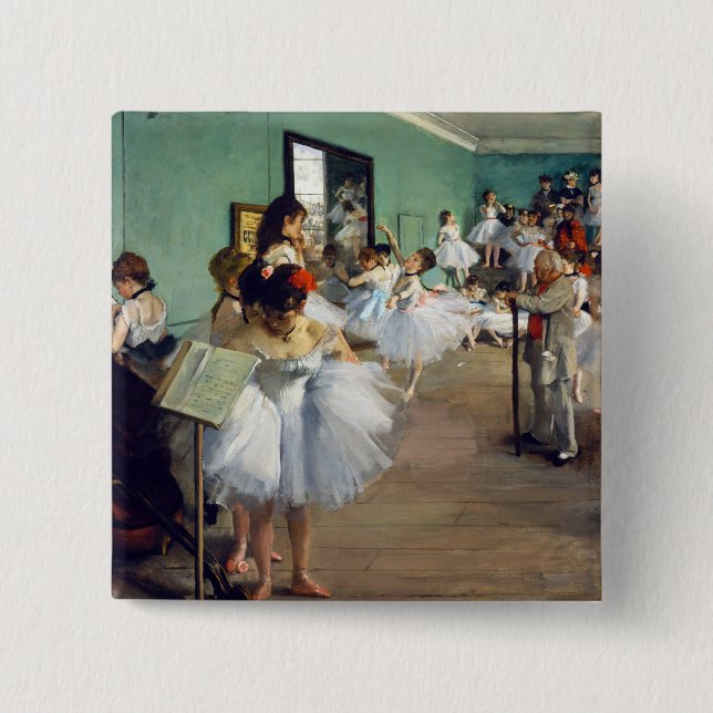 Edgar Degas - The Dance Class Button (Front)