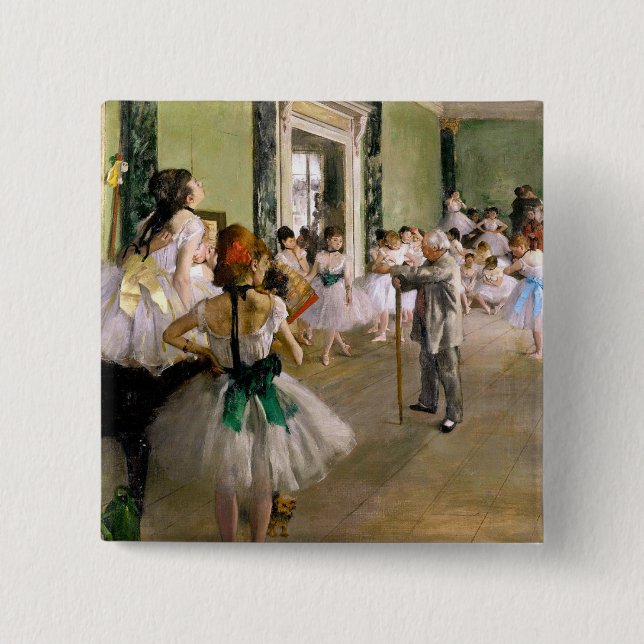 Edgar Degas The Dance Class Button (Front)