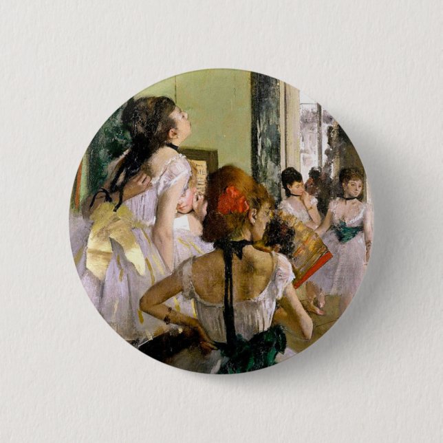 Edgar Degas The Dance Class Button (Front)