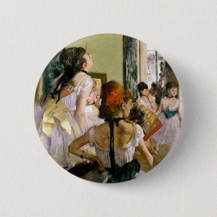 Edgar Degas The Dance Class Button