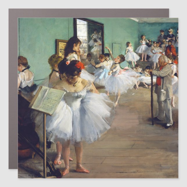 Edgar Degas - The Dance Class Car Magnet (Front)