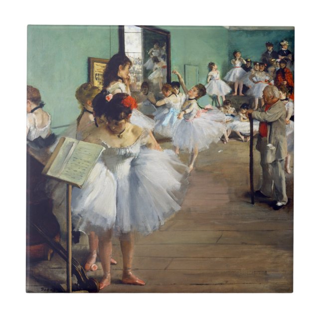 Edgar Degas - The Dance Class Ceramic Tile (Front)