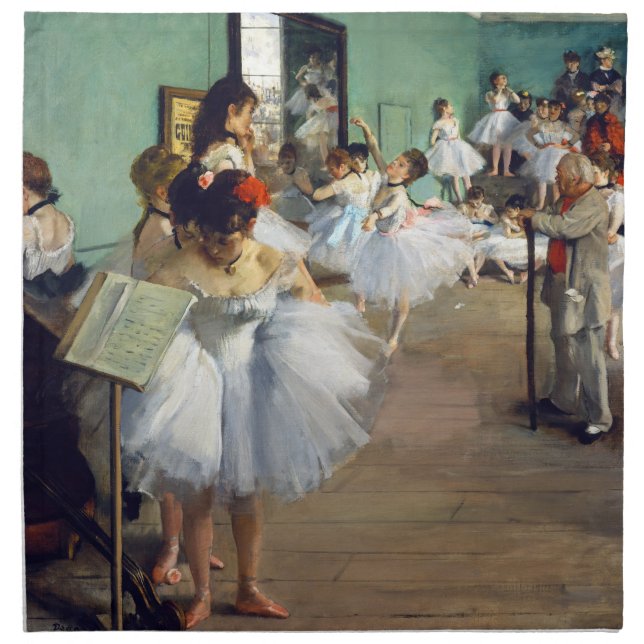 Edgar Degas - The Dance Class Cloth Napkin (Front)