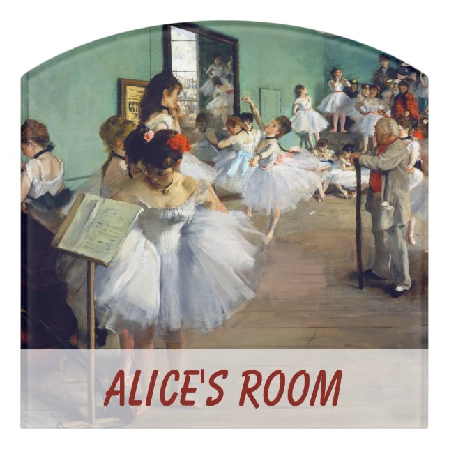 Edgar Degas - The Dance Class Door Sign (Contour Front)