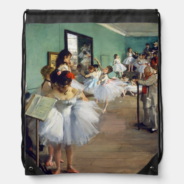 Edgar Degas - The Dance Class Drawstring Bag (Front)