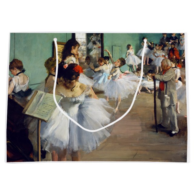 Edgar Degas - The Dance Class Large Gift Bag (Front)
