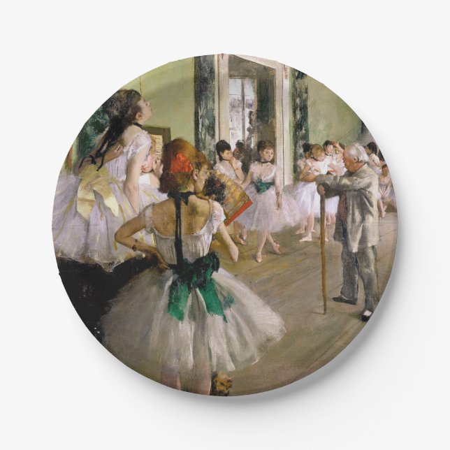 Edgar Degas The Dance Class Paper Plates (Front)