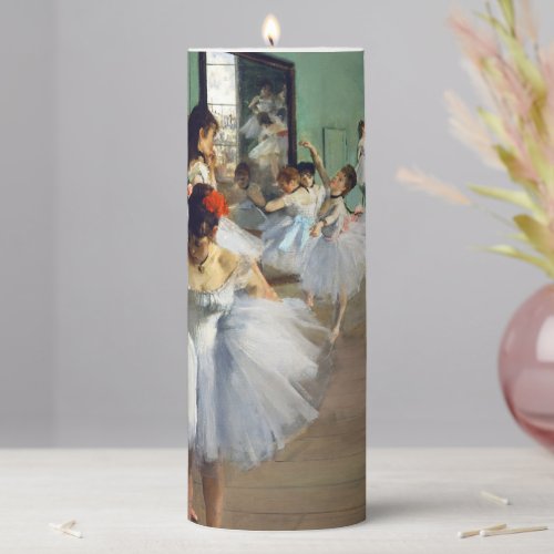 Edgar Degas _ The Dance Class Pillar Candle