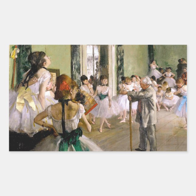 Edgar Degas The Dance Class Rectangular Sticker (Front)