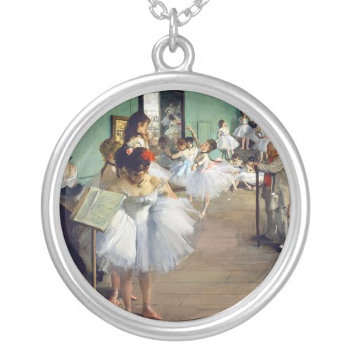 Edgar Degas _ The Dance Class Silver Plated Necklace