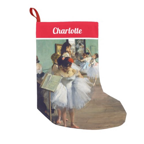Edgar Degas _ The Dance Class Small Christmas Stocking