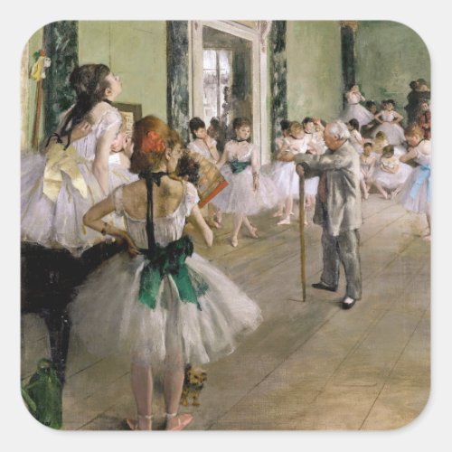 Edgar Degas _ The Dance Class Square Sticker