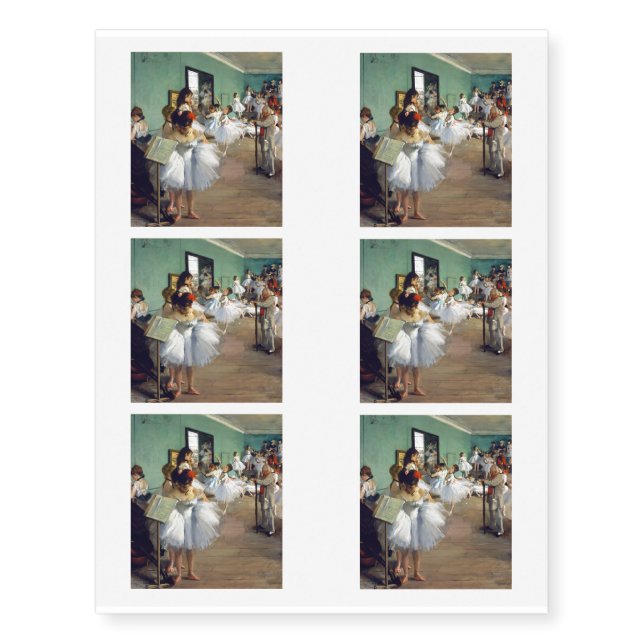 Edgar Degas - The Dance Class Temporary Tattoos (Front)