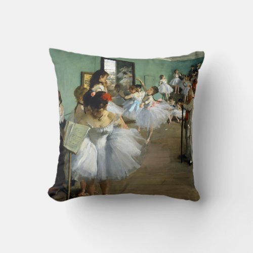 Edgar Degas The Dance Class Throw Pillow