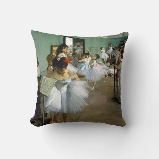 Edgar Degas The Dance Class Throw Pillow (Front)