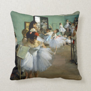 Edgar Degas The Dance Class Throw Pillow