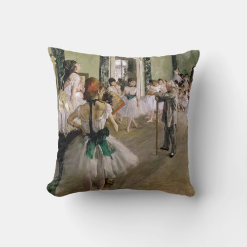 Edgar Degas _ The Dance Class Throw Pillow