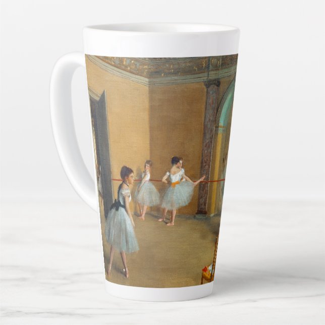 Edgar Degas The Dance Foyer at the Opera Latte Mug (Left Angle)