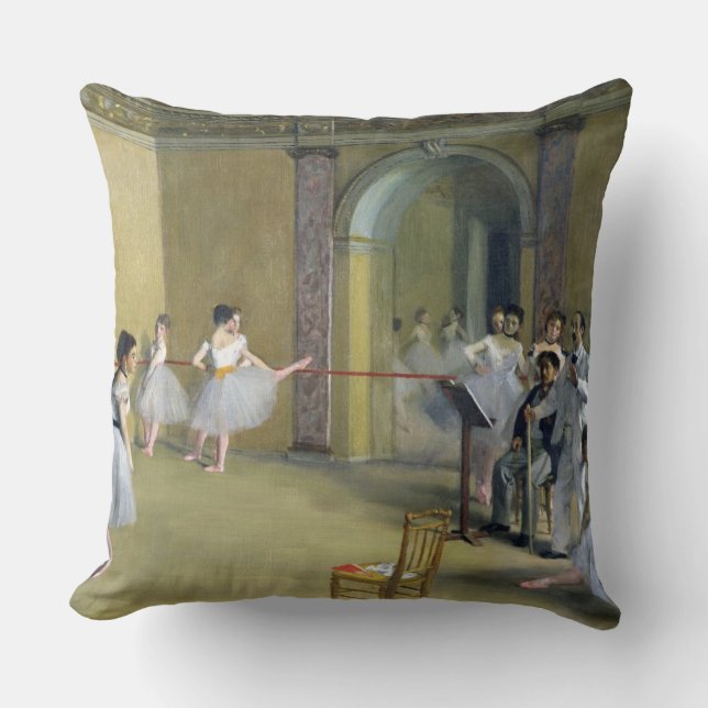 Edgar Degas | The Dance Foyer at the Opera Throw Pillow (Front)