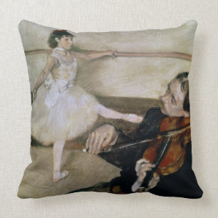 Edgar Degas The Dance Lesson, c.1879 Throw Pillow