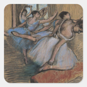 Edgar Degas The Dancers Square Sticker