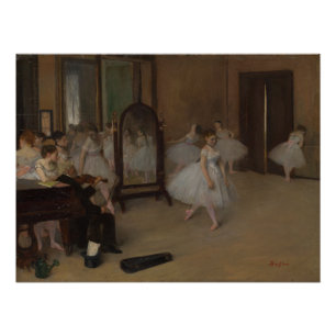 Edgar Degas The Dancing Class Ballet Poster