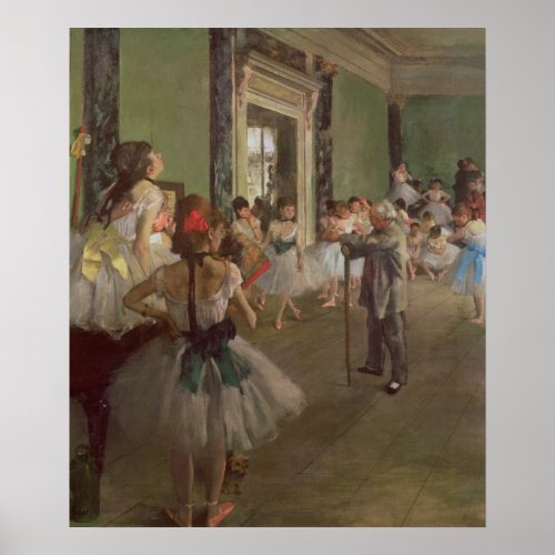 Edgar Degas  The Dancing Class c1873_76 Poster